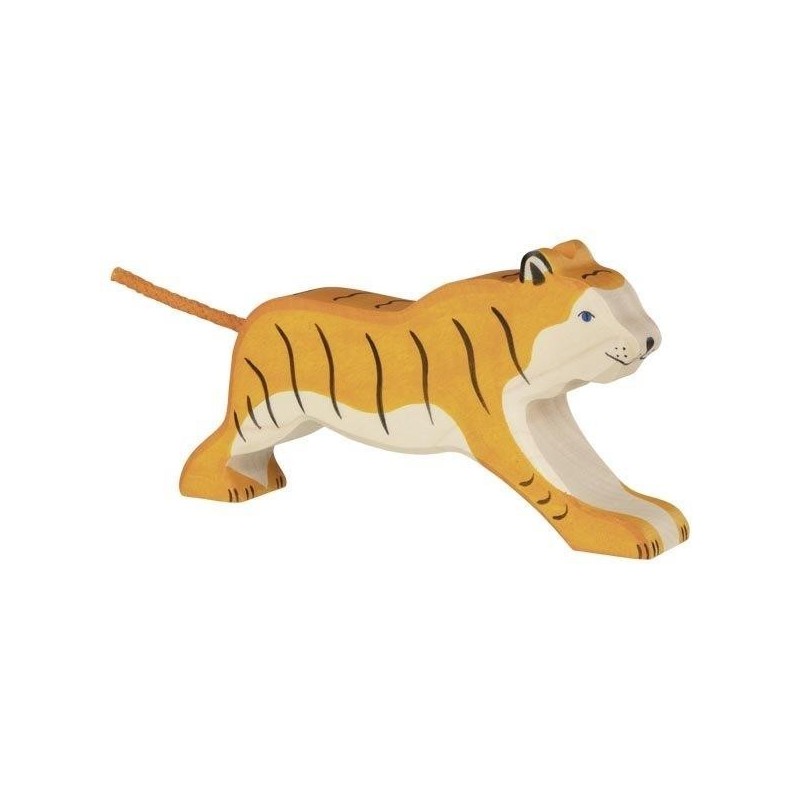 JJB  Figurine en Bois Holztiger Le Tigre marchant