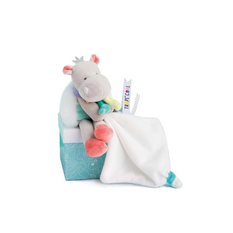 Accueil Doudou et Compagnie doudou Doudou et compagnie Hippopotame Vert 20 cm DC3302 Tropicool Pantin