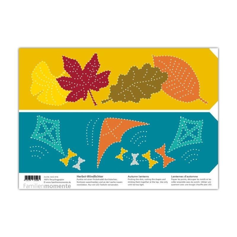 JJB familienmomente Carte Lanterne à poinçonner de pré-écriture sur le thème Automne