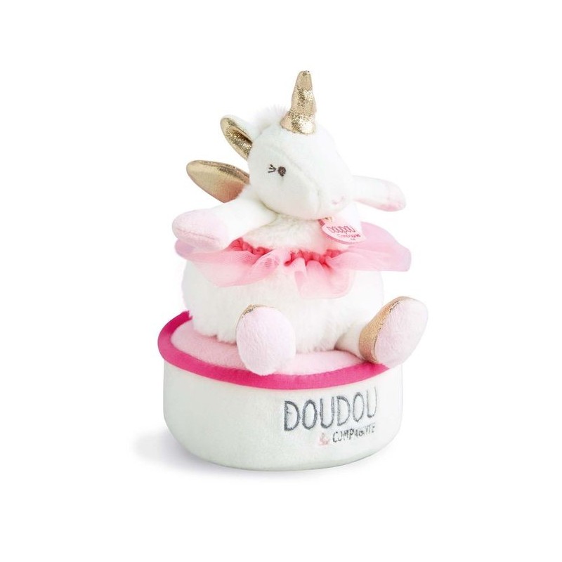 Accueil Doudou et Compagnie doudou Doudou et compagnie Licorne Rose Tournante 17 cm DC3316 Tropicool Musical