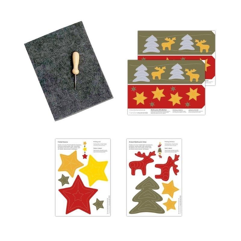 JJB familienmomente kit de Cartes à poinçonner de pré-écriture sur le thème de Noel