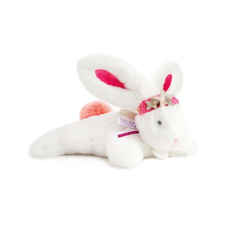 Doudou lapin mouchoir rose lapin étoile - Doudou et compagnie