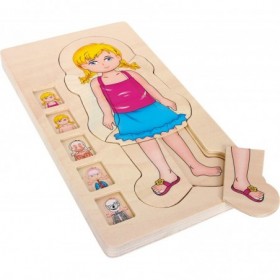 JJB  Legler, Puzzle à étages Anatomie Fille