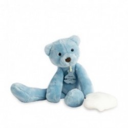 Accueil Doudou et Compagnie Doudou et compagnie Ours Bleu avec Doudou Bleu 30cms HO2315 Sweety  Pantin