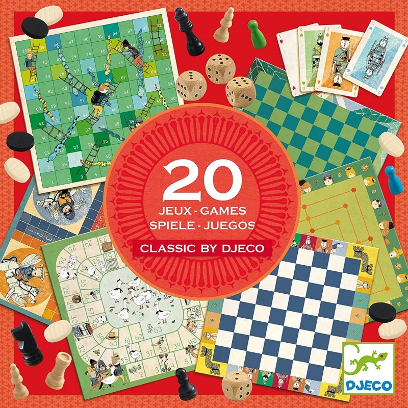 JJB Djeco Djeco coffret de 20 jeux classiques