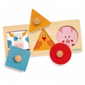 JJB Djeco Djeco Puzzle Formabasic encastrement 3 formes