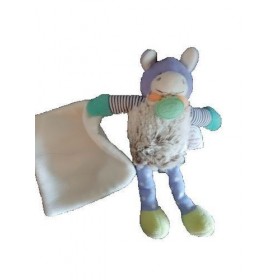 Accueil Doudou et Compagnie doudou Doudou et compagnie Ane Gris Mouchoir Blanc  Pantin