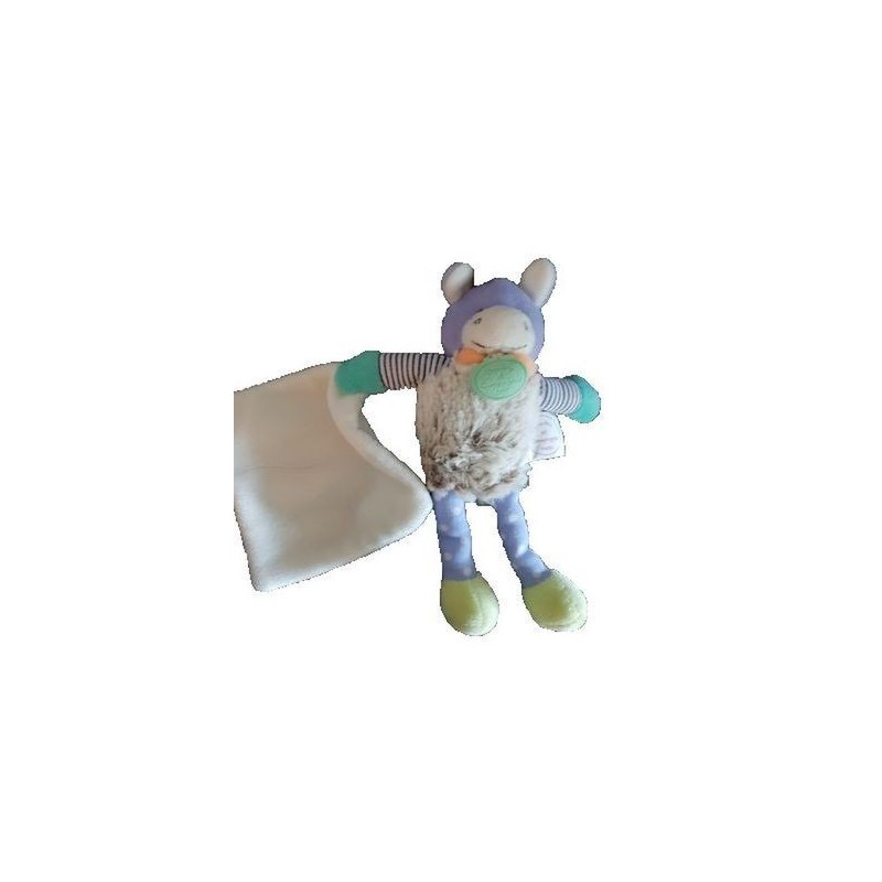 Accueil Doudou et Compagnie doudou Doudou et compagnie Ane Gris Mouchoir Blanc  Pantin