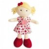 Accueil Doudou et Compagnie doudou Doudou et Compagnie Poupee Blanc robe fraise Demoiselle de doudou Pantin