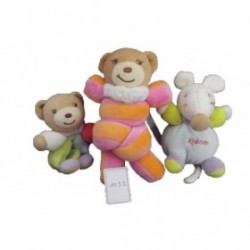 Accueil Kaloo doudou Kaloo Souris Orange lot de 3  Hochet