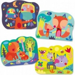 JJB Djeco Coffret de 4 planches de coloriage à l'eau