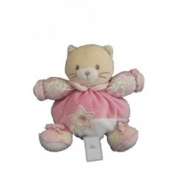 Accueil Kaloo doudou Kaloo Chat Rose Tiny chubby fleurs et etoile Lilirose Hochet