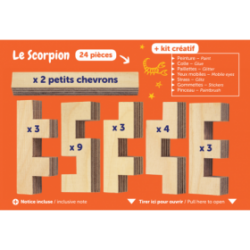JJB  Cloze Set de Construction en Bois Créer Ton Scorpion