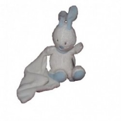 Accueil Babysun doudou Babysun Lapin Blanc mouchoir foulard bleu 15cms Pantin