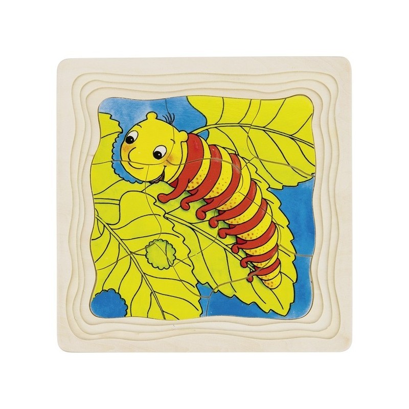 JJB  Goki Puzzle en bois le Cycle de la chenille