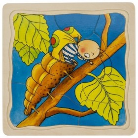 JJB  Goki Puzzle en bois le Cycle de la chenille