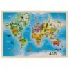 JJB  Goki Puzzle en bois la Carte du Monde