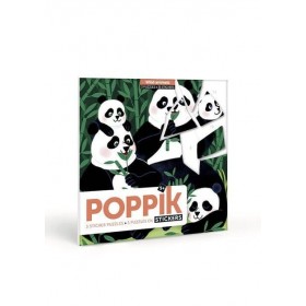 JJB  Poppik Stickers Les Animaux sauvages 3 x 35 gommettes