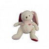 Accueil Babynat doudou Babynat Lapin Blanc oreille rouge spirale Pantin