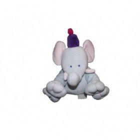 Accueil Kimbaloo doudou Kimbaloo Elephant Bleu cirque bonnet violet La halle Pantin