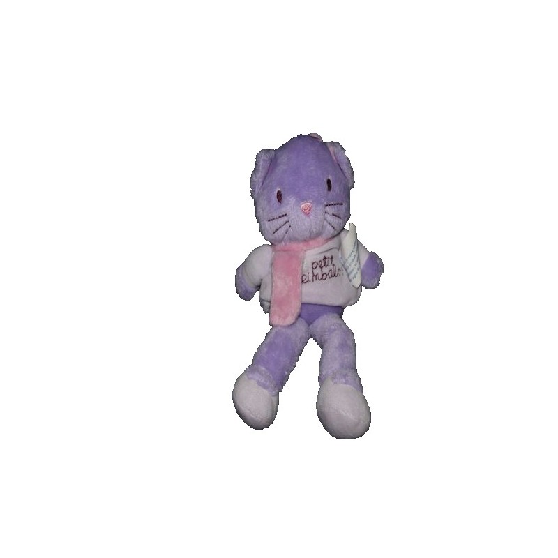 Accueil Kimbaloo doudou Kimbaloo Chat Violet pull et echarpe rose le petit 20cms La halle Pantin