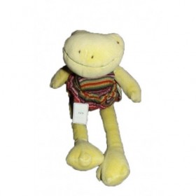 Accueil Moulin Roty Doudou Moulin Roty Grenouille Vert salopette rayures 33cms La Grande Famille Pantin
