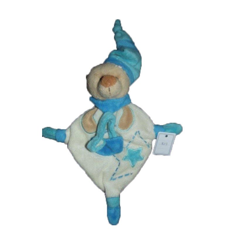 Accueil Babynat doudou Babynat Ours Bleu  Attache tetine