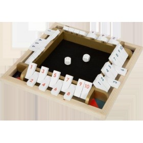 JJB  Shut the box pour 4, un jeu de dés en bois Ferme la boite