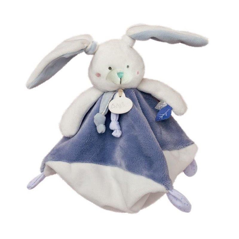 Accueil Babynat Doudou babynat Lapin bleu plat - 22 cm Les layettes