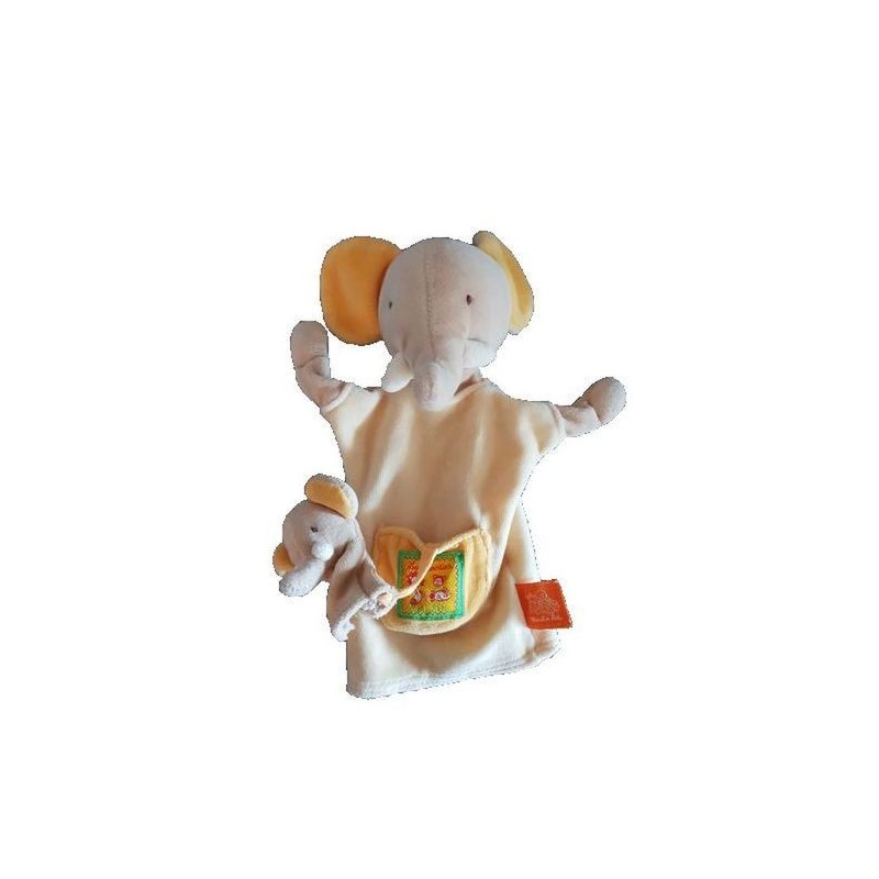 Accueil Moulin Roty Doudou Moulin Roty Elephant Jaune Bebe marionnette