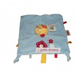 Accueil Nattou Doudou Nattou Ours Bleu fleur rouge bordeaux neuf Tim & Lily Plat