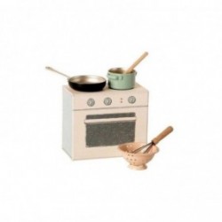 JJB MAILEG Cuisinière et accessoire pour Maison de Poupée Maileg