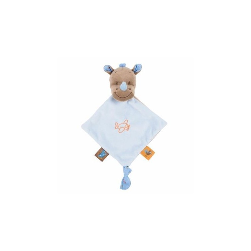 Accueil Nattou doudou Nattou Rhinoceros Bleu Mini Arthur & Louis Plat