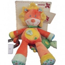 Accueil Nicotoy Doudou Nicotoy Lion Jaune jaune feuille Hochet