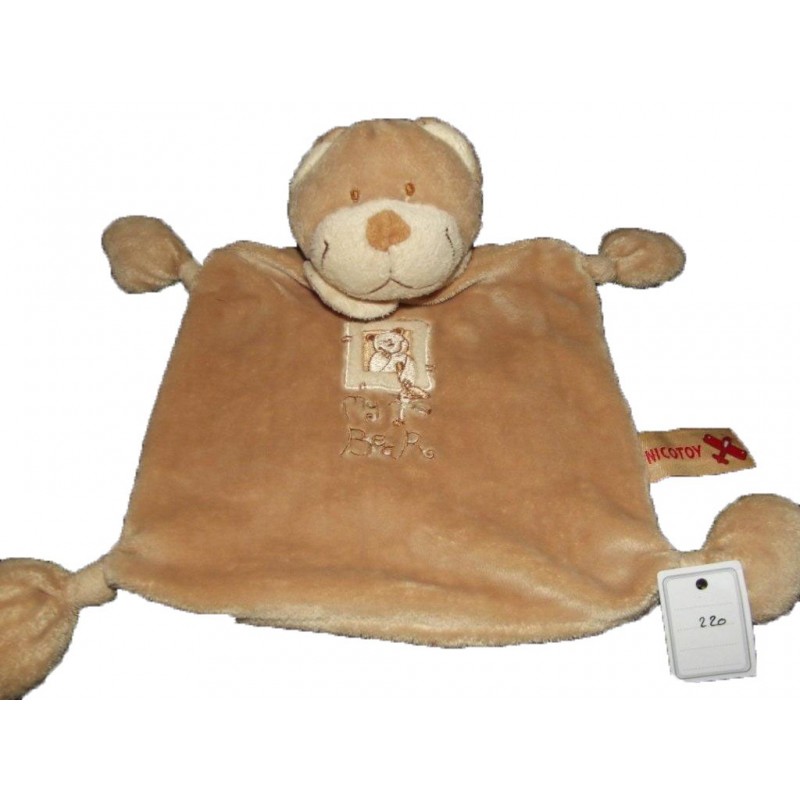 Accueil Nicotoy Doudou Nicotoy Ours Beige My bear 4 noeuds plat