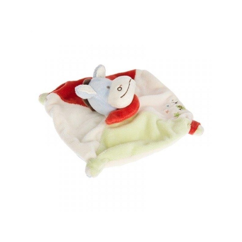 Accueil Babynat doudou Babynat Ane Rouge étoile blanc vert BN502 Plat