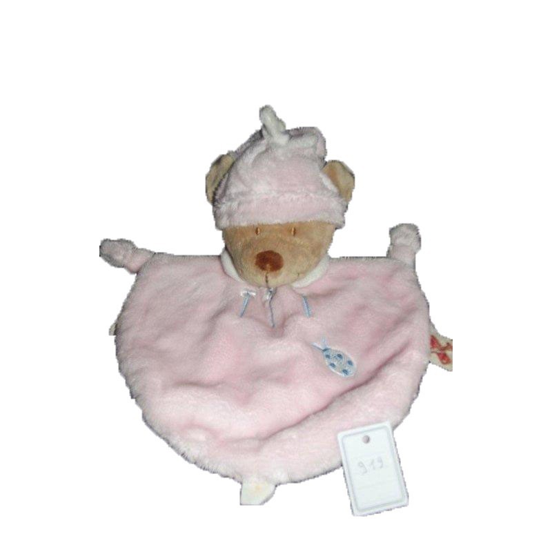 Accueil Nicotoy Doudou Nicotoy Ours Rose  plat