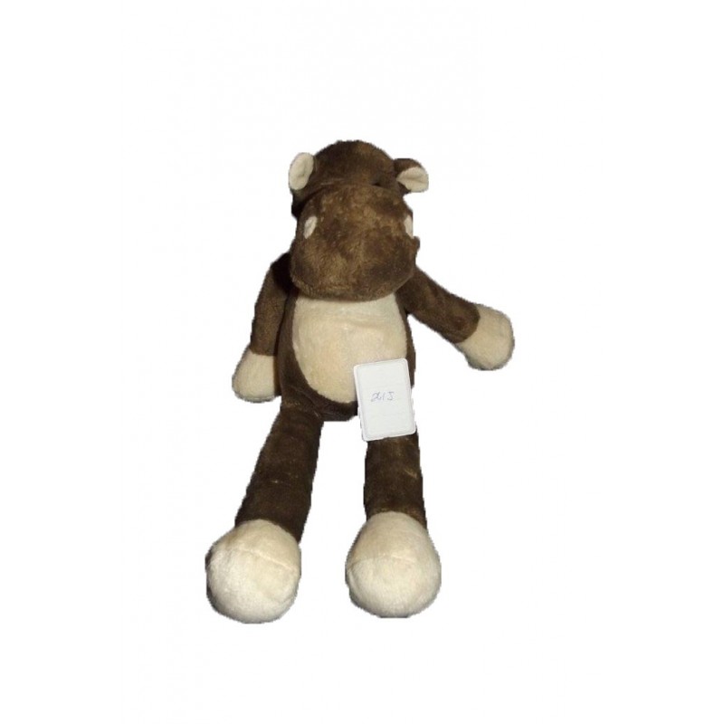 Accueil Nicotoy Doudou Nicotoy Hippo Marron PM 25 cms, plus d etiquette Pantin