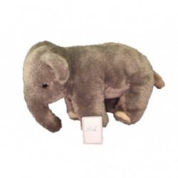 Accueil Nicotoy Doudou Nicotoy Elephant Gris bout trompe et langue rose bout patte blanc 18cms Pantin