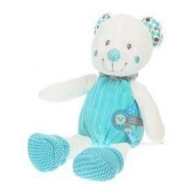 Accueil Nicotoy Doudou Nicotoy Ours Bleu laine chausson Pantin