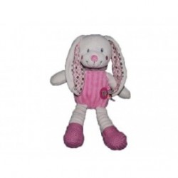 Accueil Nicotoy Doudou Nicotoy Lapin Rose laine et blanc pois Pantin