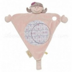 Accueil Noukies Doudou Noukies Poupee Rose Nina & Kenza Attache tetine