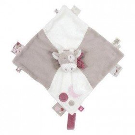 Accueil Noukies Doudou Noukies Vache Gris lune rose Lola Plat