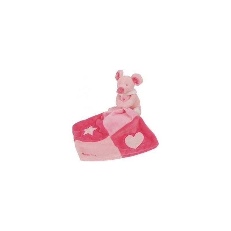 Accueil Babynat doudou Babynat Souris Rose BN564 douce nuit mouchoir etoile Les Luminescents Pantin