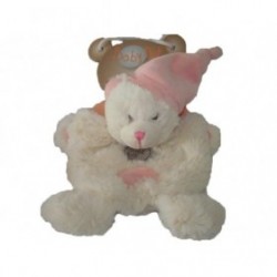 Accueil Babynat doudou Babynat Ours Rose Bonnet rose pink BN782 Les Calins Plat