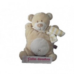 Accueil Pommette Doudou Pommette Ours Beige foulard blanc Plat
