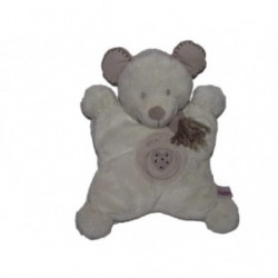 Accueil Pommette Doudou Pommette Ours Blanc echarpe marron Plat