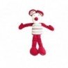 Doudou Sucre d'orge Souris Rouge bordeaux bras jambes  Pantin