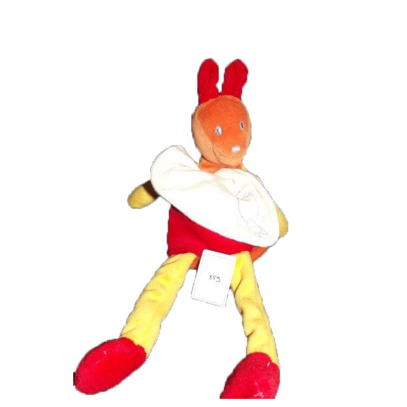 Accueil Sucre d'orge Doudou Sucre d'orge Chat Orange mouchoir blanc Pantin