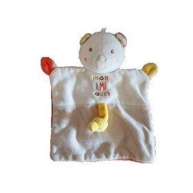 Accueil Sucre d'orge Doudou Sucre d'orge Ours Beige mon ami dos orange  Plat